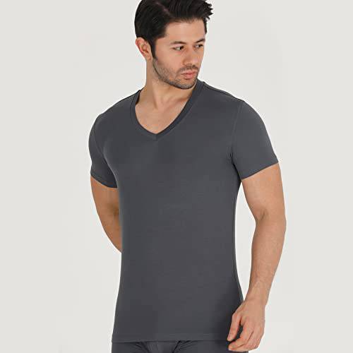 Herren Bambus V-Ausschnitt Unterhemd (3er-Pack)