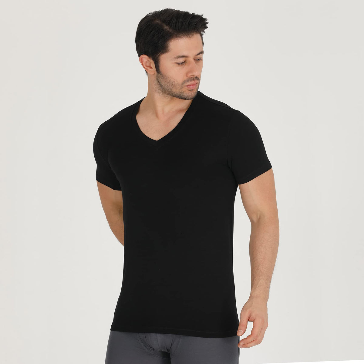 Herren Bambus V-Ausschnitt Unterhemd (3er-Pack)