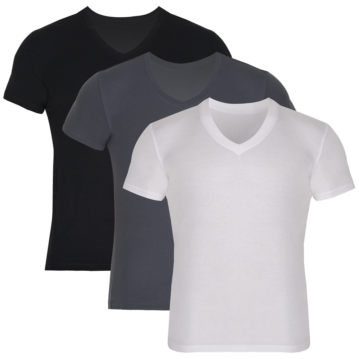 Herren Bambus V-Ausschnitt Unterhemd (3er-Pack)