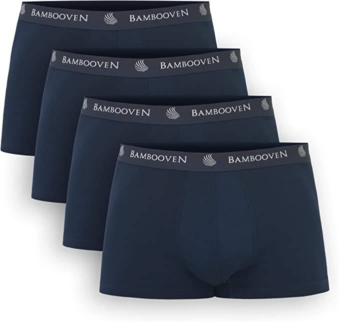 Lot de 4 boxers en bambou pour homme avec poche frontale