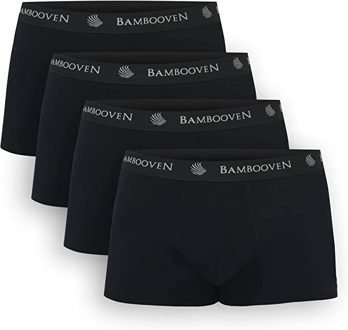 Lot de 4 boxers en bambou pour homme avec poche frontale