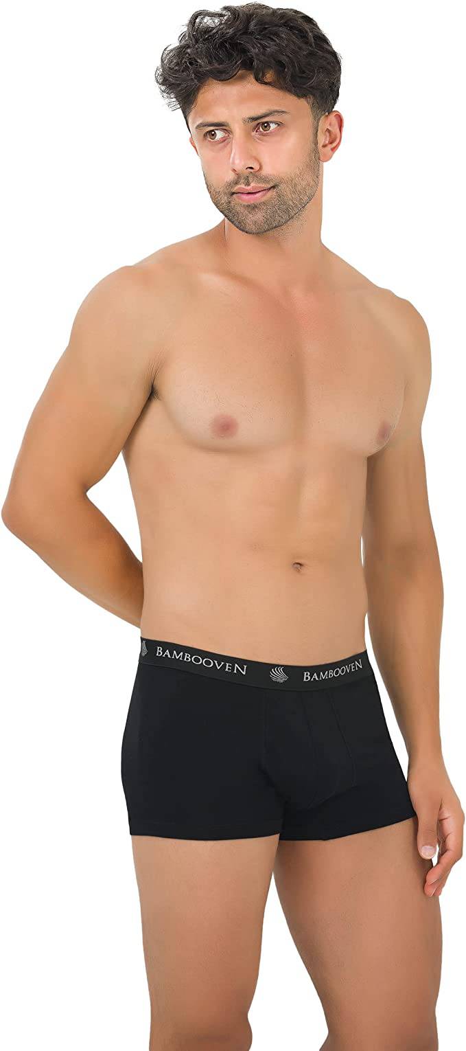 Lot de 4 boxers en bambou pour homme avec poche frontale