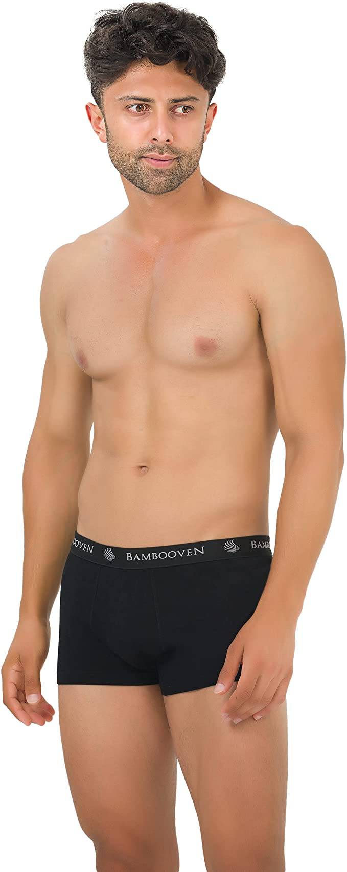 Lot de 4 boxers en bambou pour homme avec poche frontale