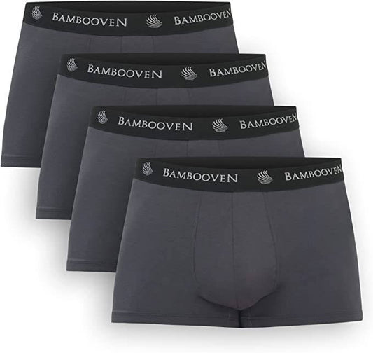 Lot de 4 boxers en bambou pour homme avec poche frontale