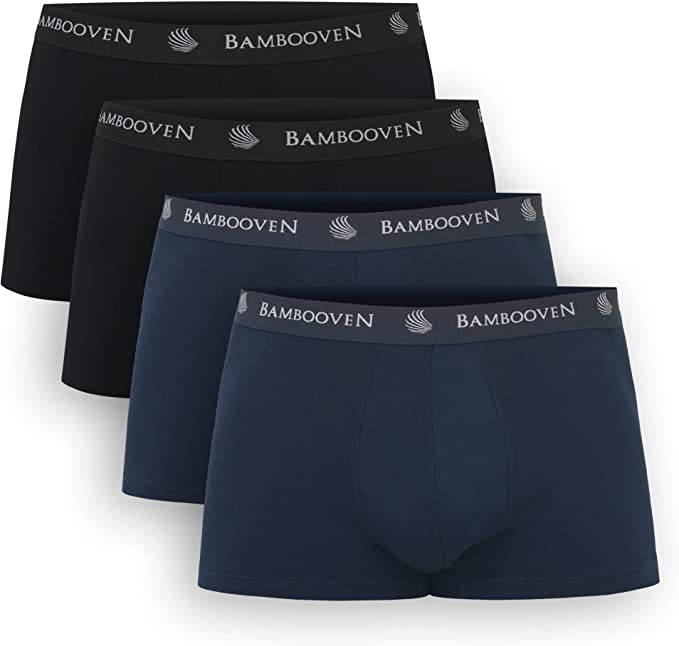 Lot de 4 boxers en bambou pour homme avec poche frontale