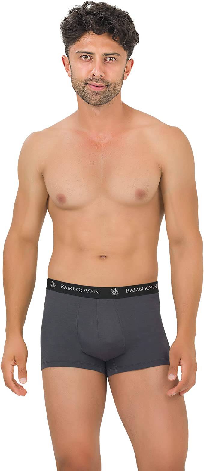 Lot de 4 boxers en bambou pour homme avec poche frontale