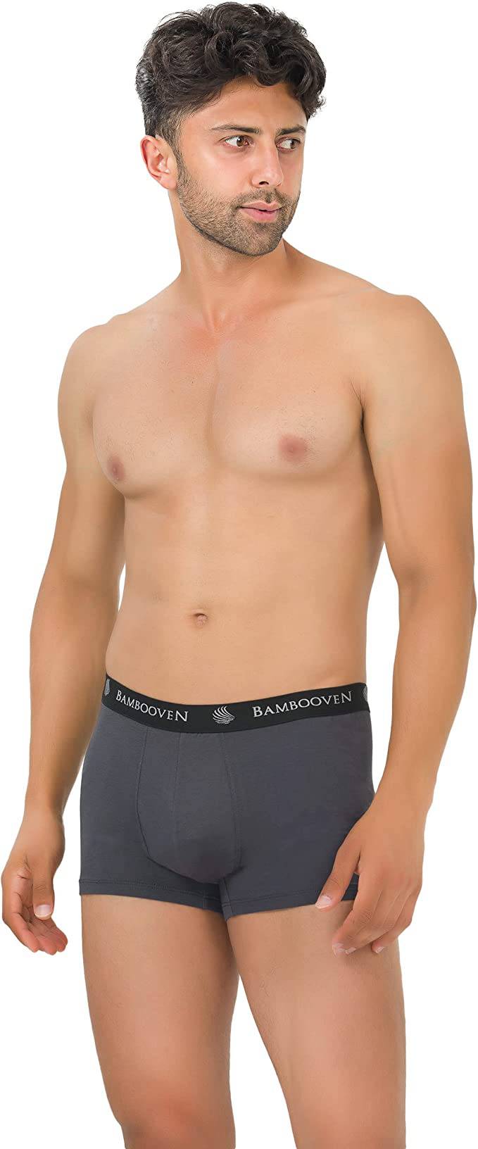 Herren Bambus-Retroshorts mit Eingriff, 4er-Pack