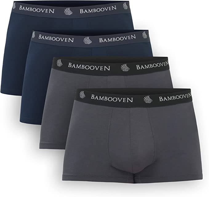 Herren Bambus-Retroshorts mit Eingriff, 4er-Pack