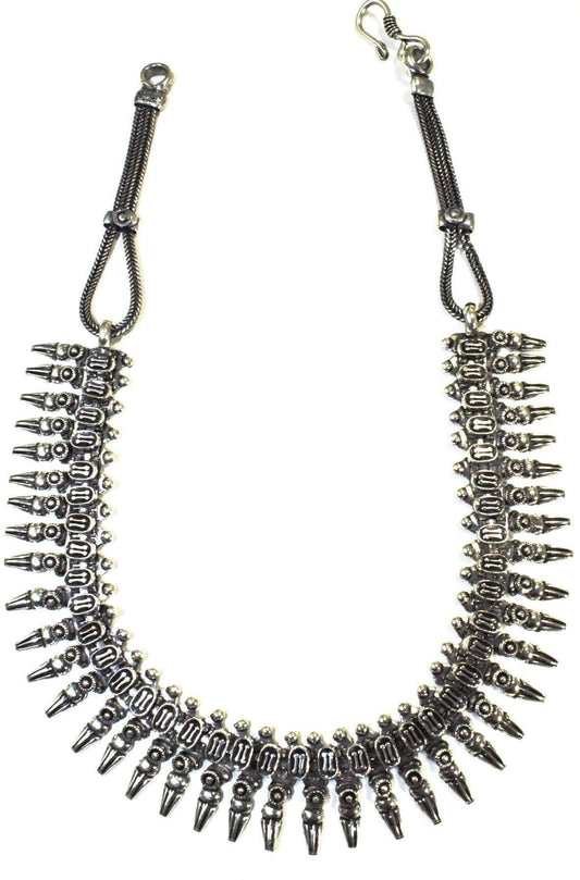 Collier Ras-du-Cou Baroque Vintage en Argent