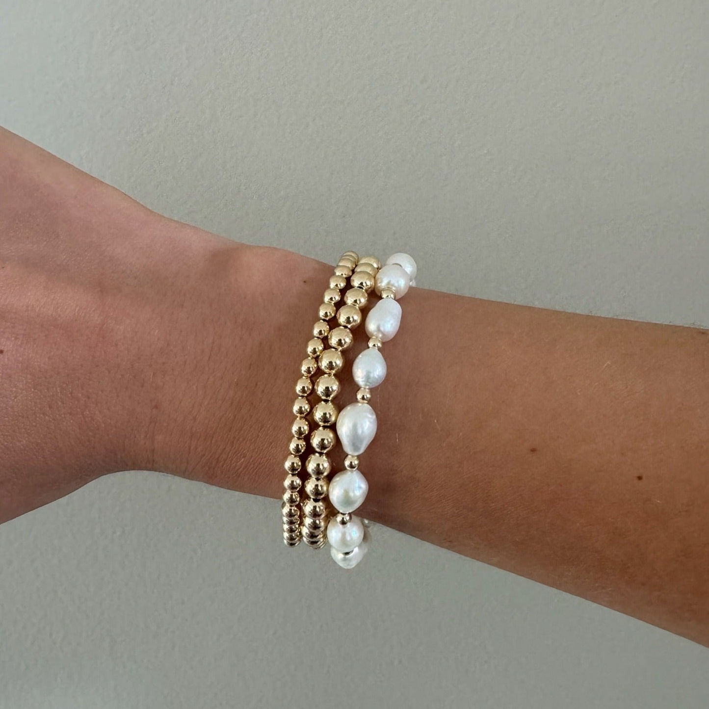 Baroque Juno Bracelet Triple Stack (4+5+7mm)