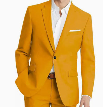Mens Korean-style Slim-fit Two-piece Suit