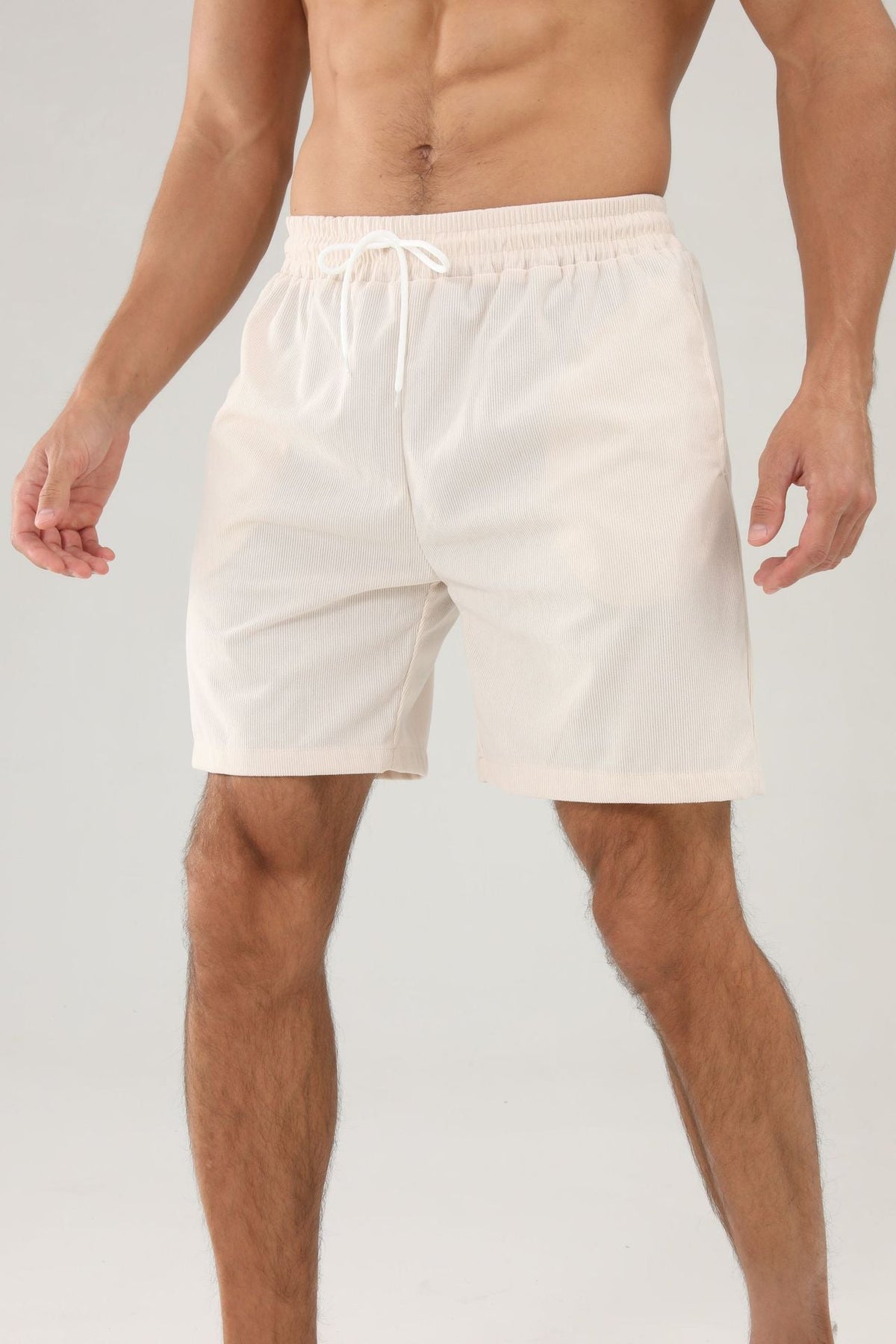 Corduroy Minimalist Mens Shorts Casual Pants