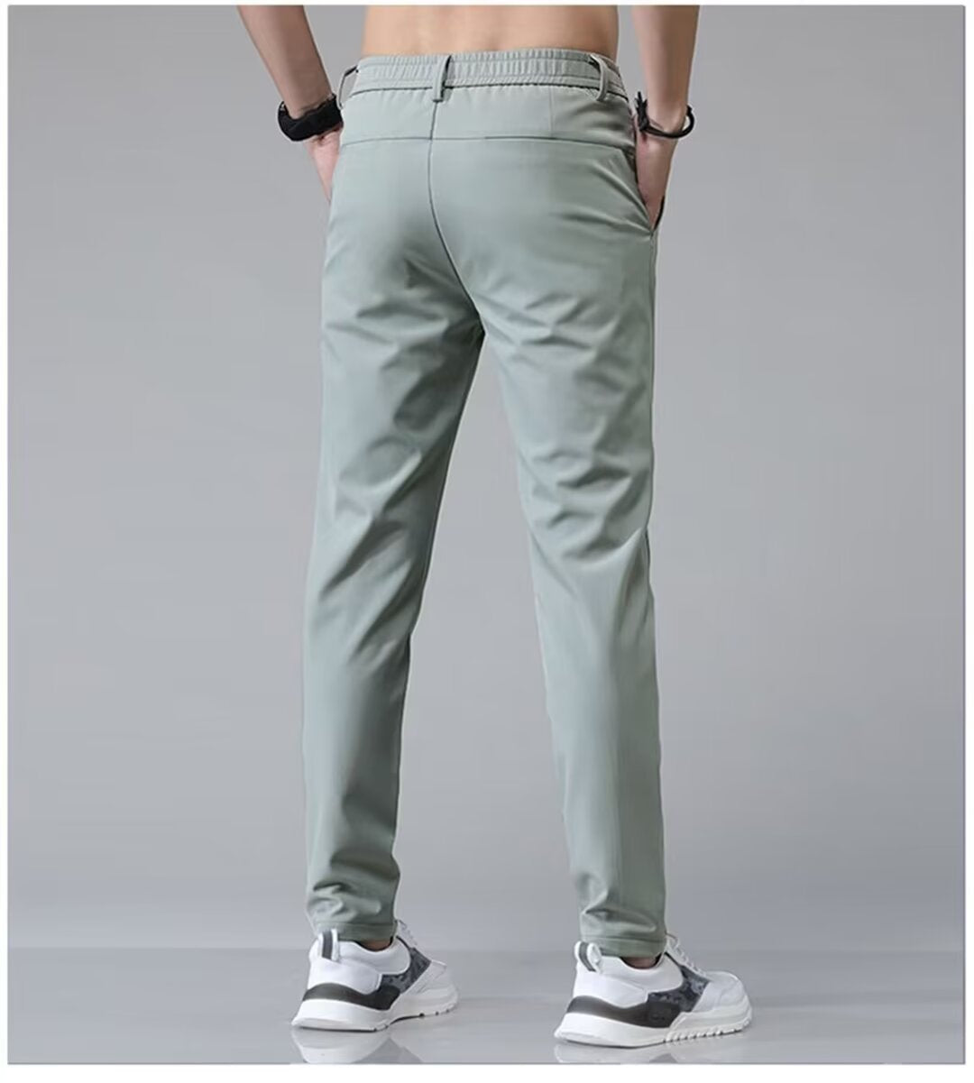 Straight-leg Mens Trousers Loose-fit And Casual