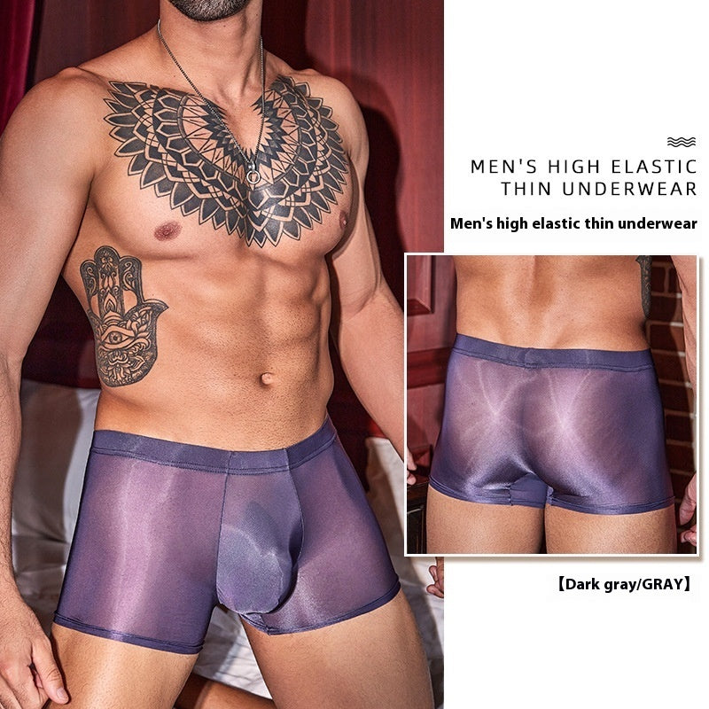 Men's Ultra-thin Breathable Sexy Underwear Silky