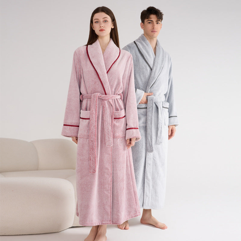 Thick Night-robe Flannel Couple Models