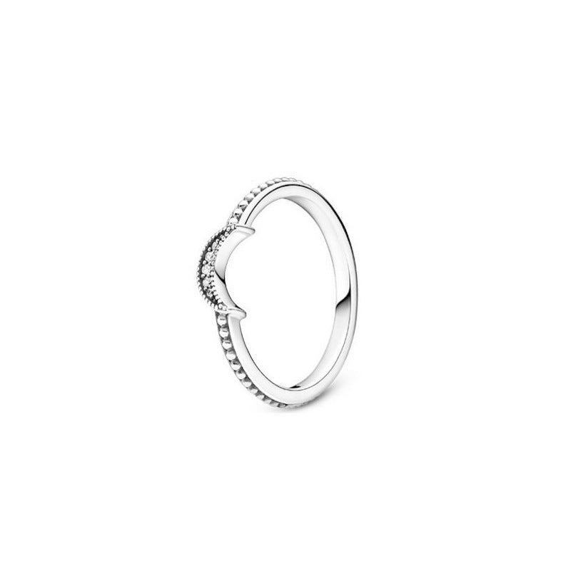 White Copper Plating Fashion Multilateral Ring