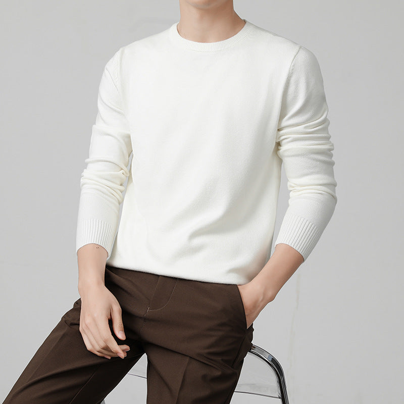 Thickened Knitted Crew-neck Sweater