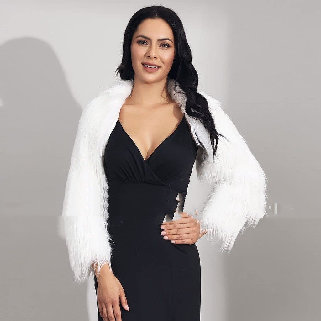 Ultra Short Faux Fur Coat Women's Clothing