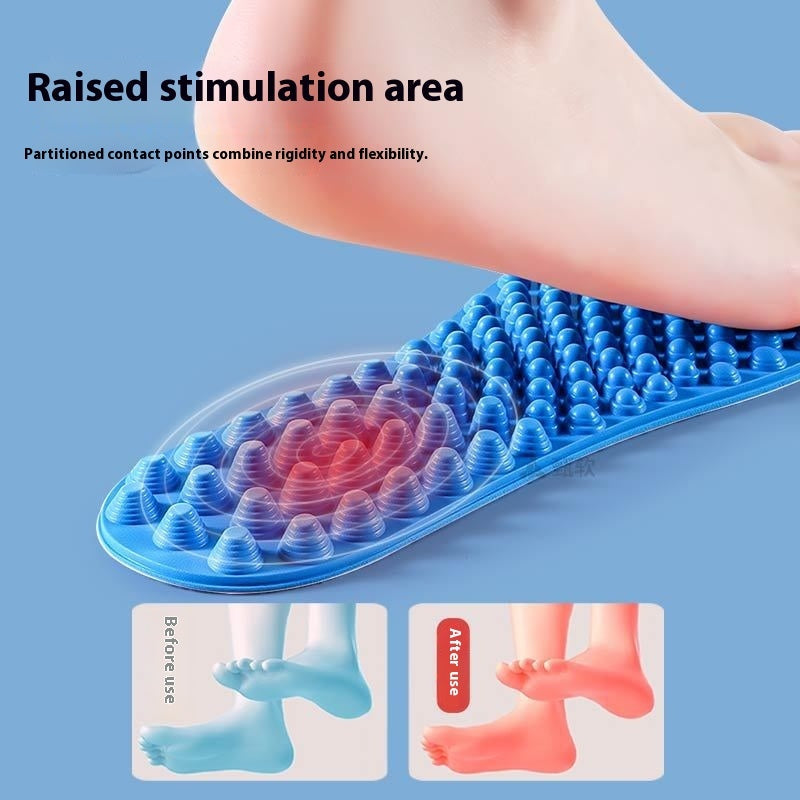 Men's And Women's Shock-absorbing Soft Elastic Shock-absorbing Deodorant And Breathable Not Tired Foot Insole