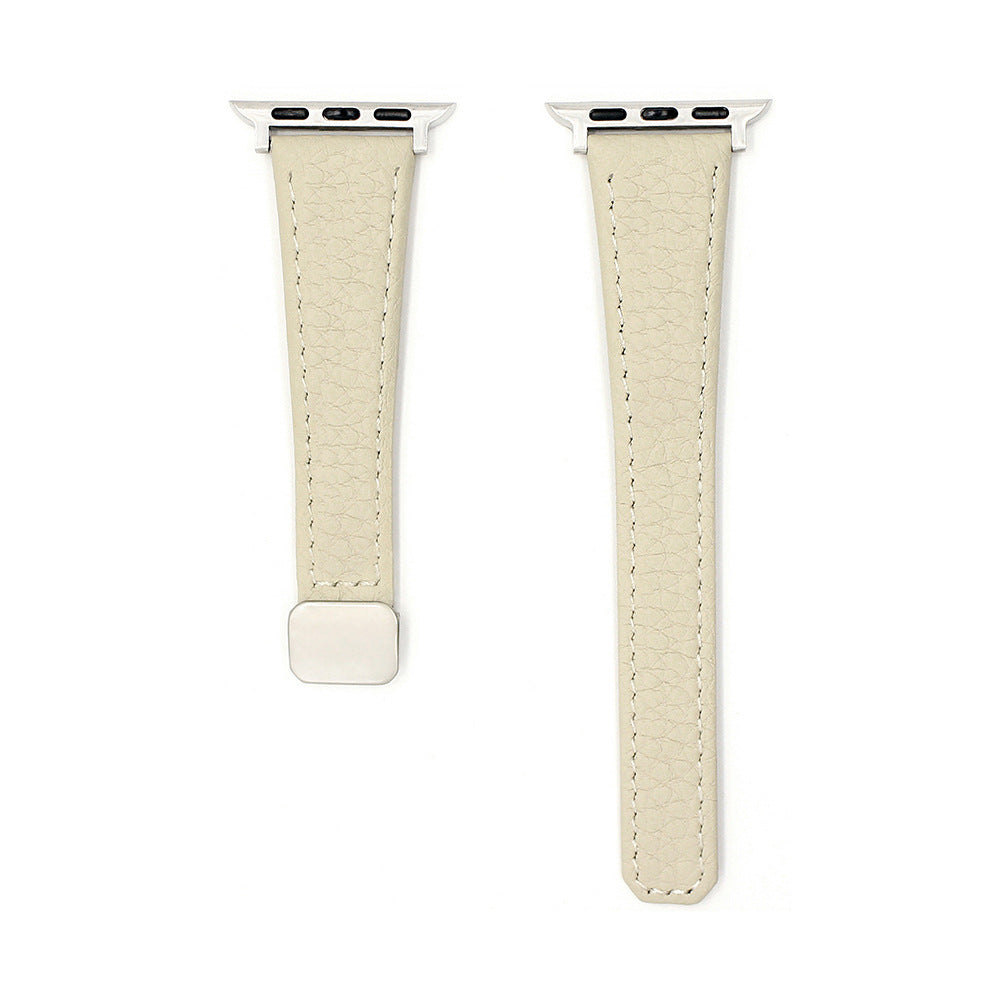 Litchi-pattern Genuine Leather Watch Strap For Watch Straps