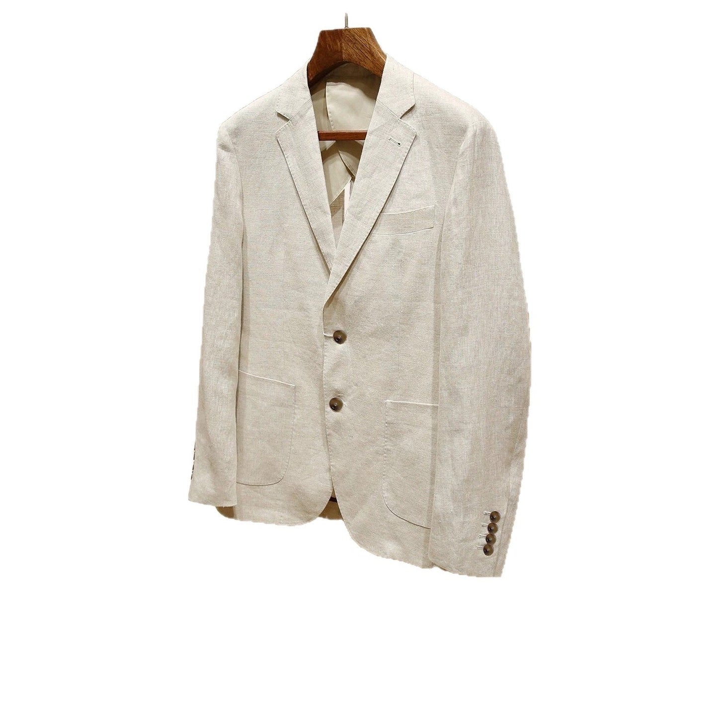 Plus-size Mens Linen Slim-fit Suit Set