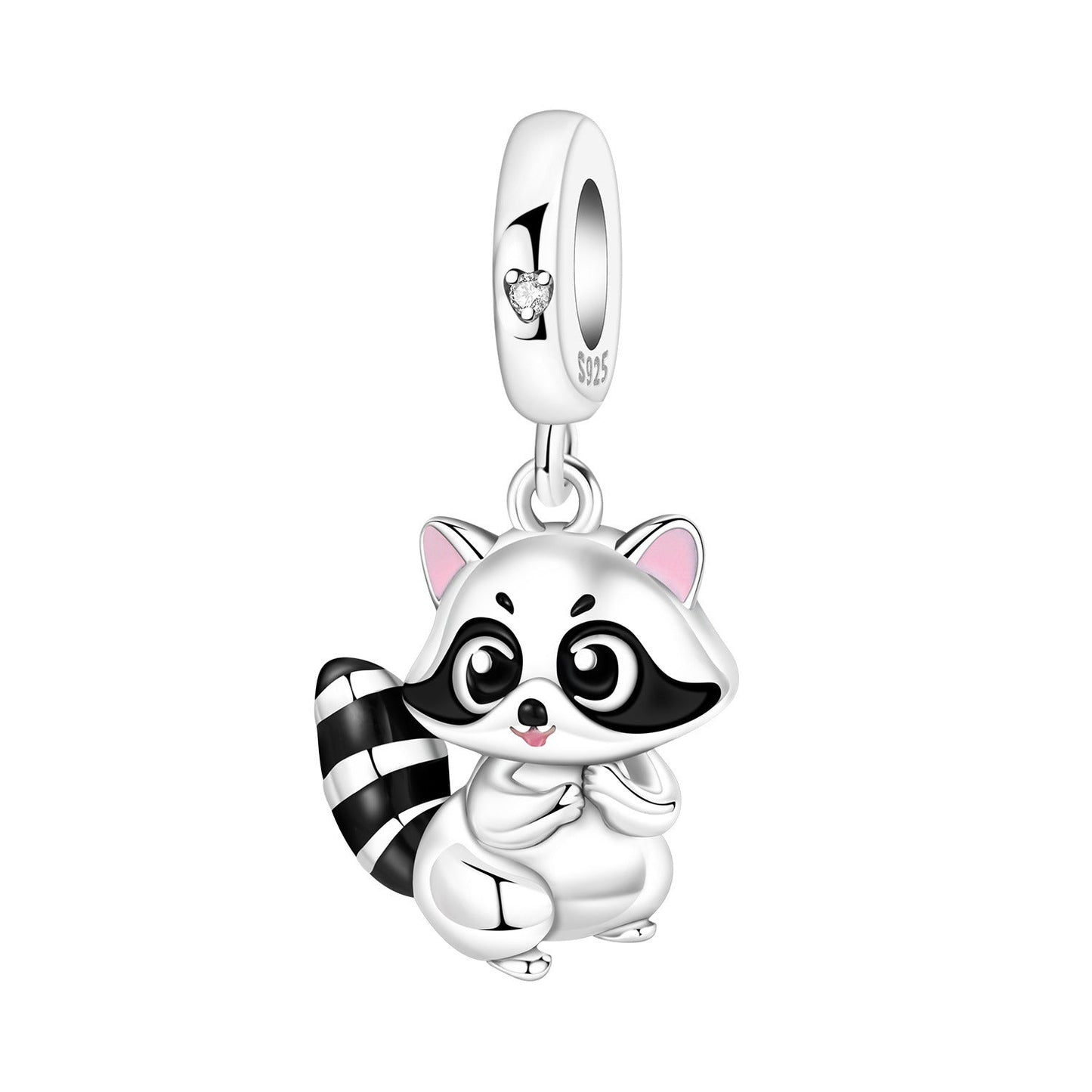Cute Bamboo Panda DIY Copper Bead Pendant Jewelry Accessory