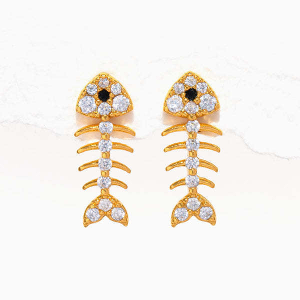 Threaded Pearl Stainless Steel Earrings