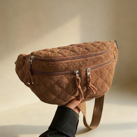 Solid-color Down Cotton Chest Bag Niche-design Shoulder And Crossbody Versatile And Easy To Match