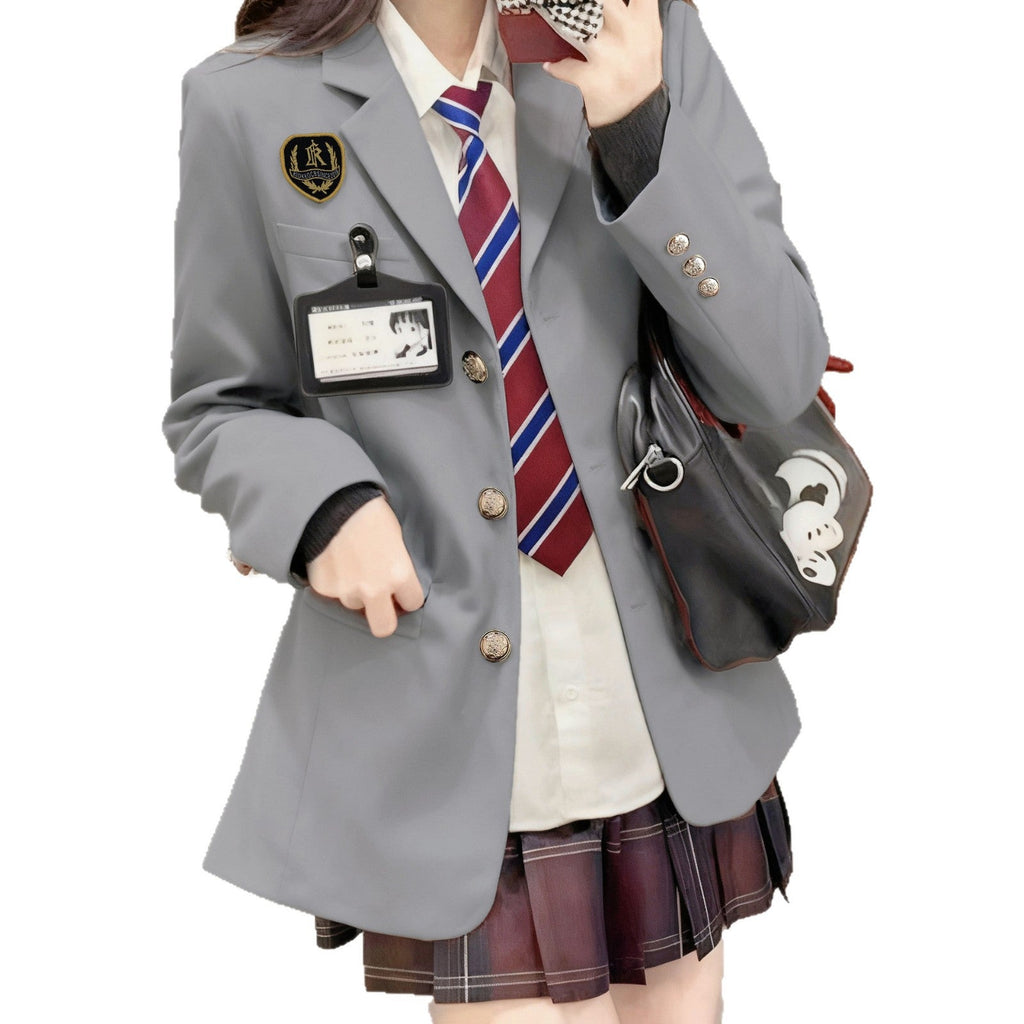 Preppy-style Tailored Blazer For Women