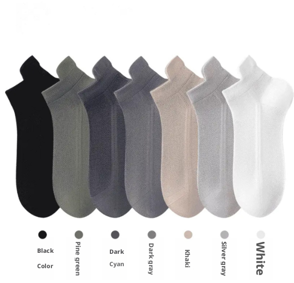 Socks-Mesh lifting ears-Silver grey-1 pair
