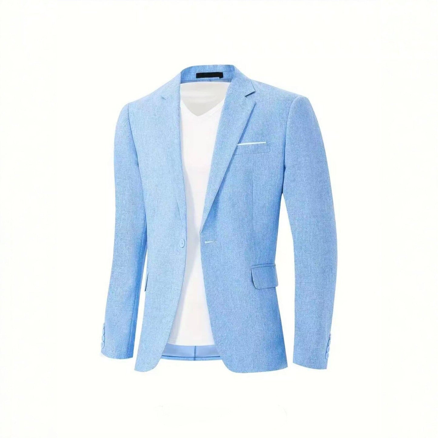 Mens Korean-style Slim-fit Single-breasted Casual Blazer