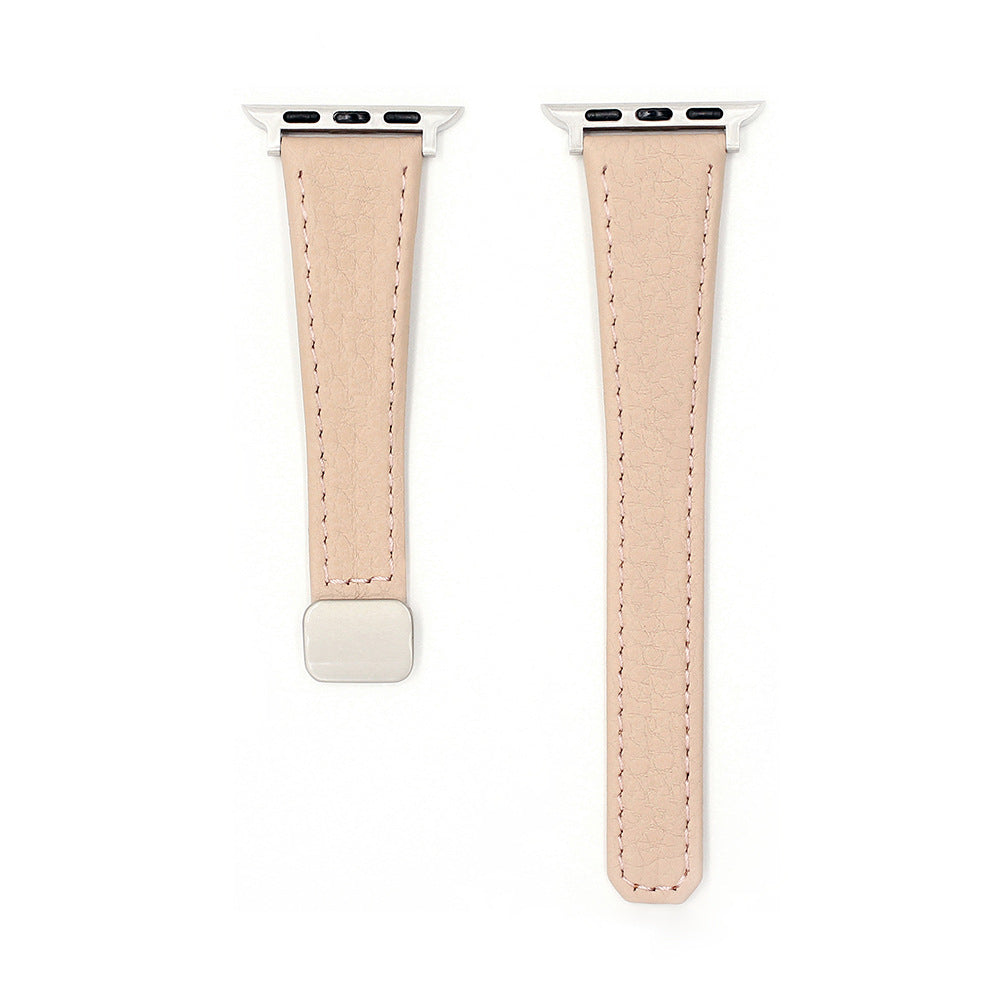 Litchi-pattern Genuine Leather Watch Strap For Watch Straps