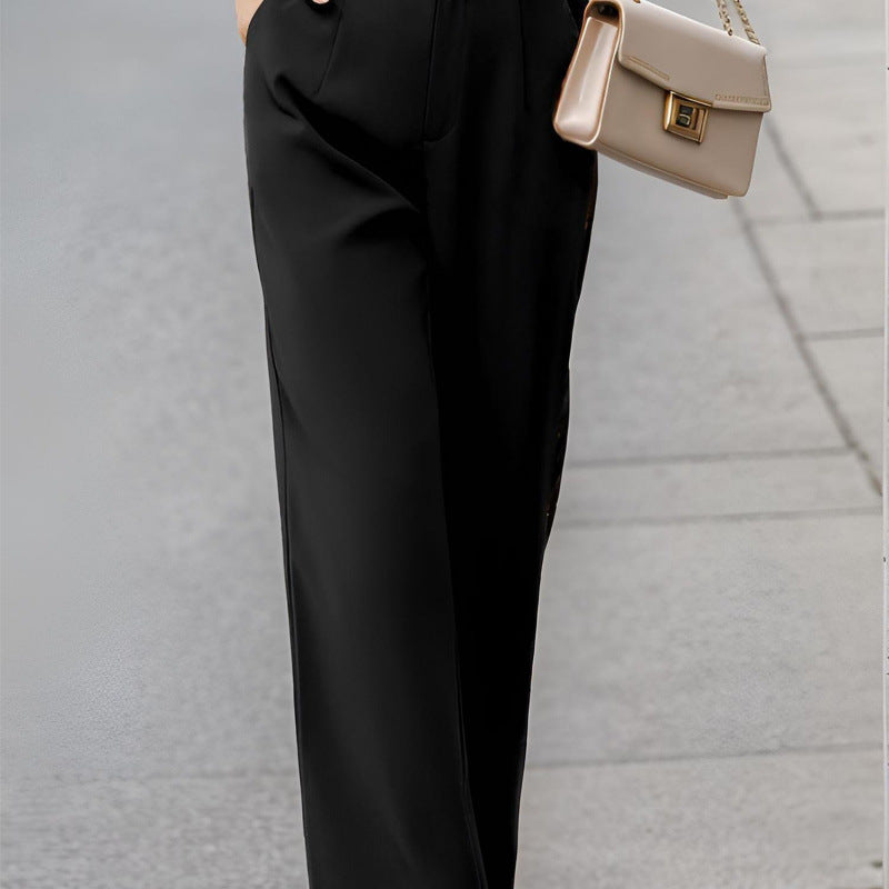 Elegant Womens Suit Pants With Pockets