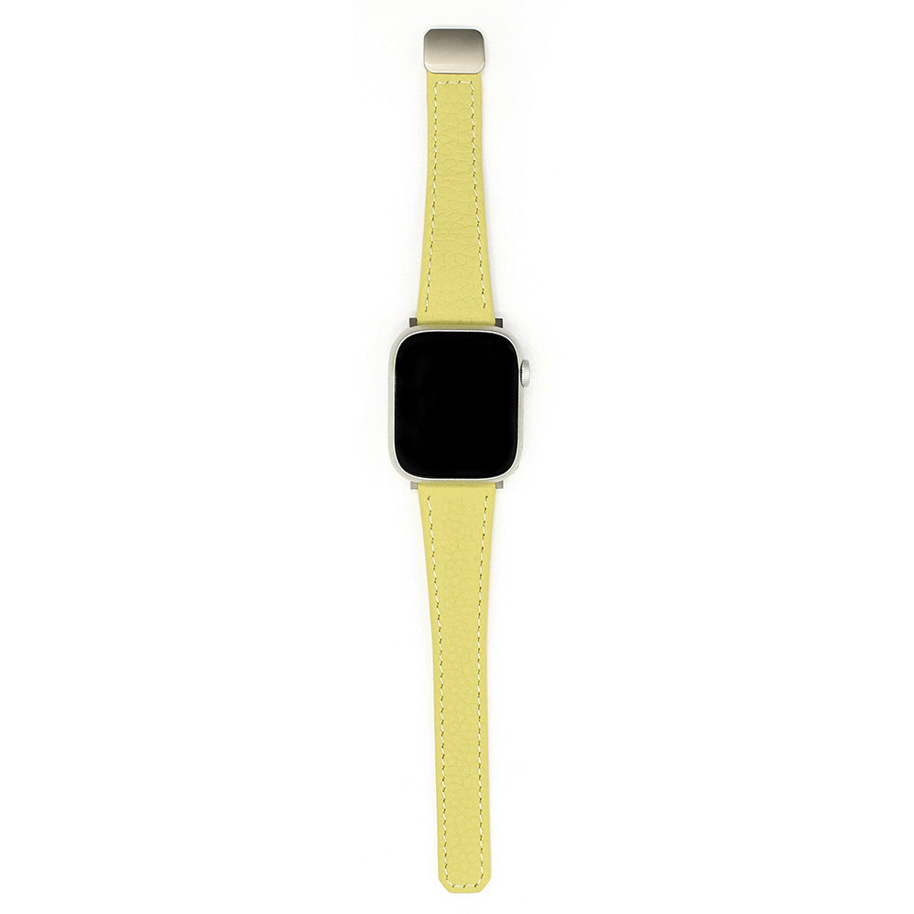 Litchi-pattern Genuine Leather Watch Strap For Watch Straps