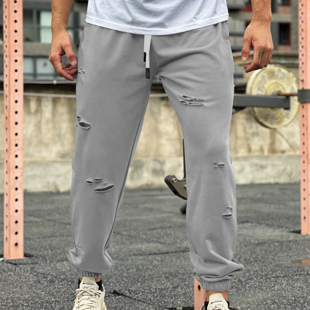 Fitness Ripped Sweat-wicking Jogger Pants