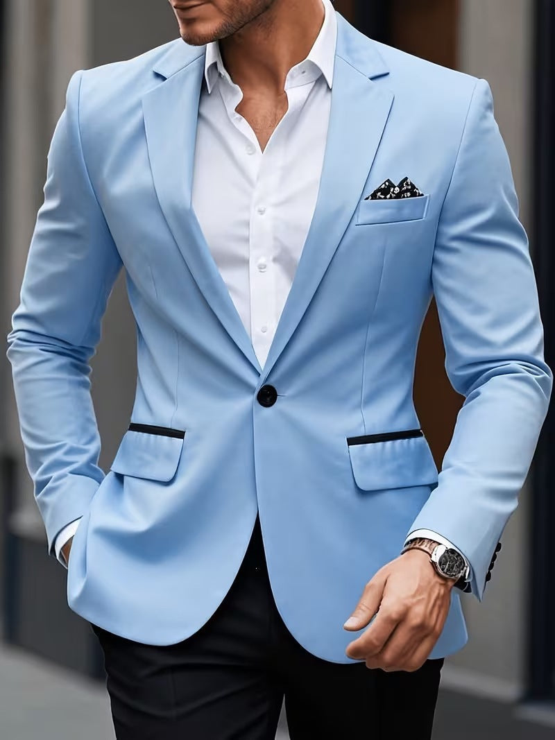 European-size Youth Business-Casual Color-Block Suit
