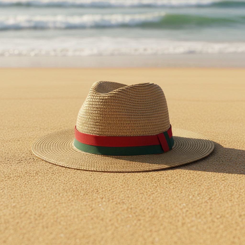 Plain Straw Sun Hat – Unisex Beach & Outdoor Wide Brim