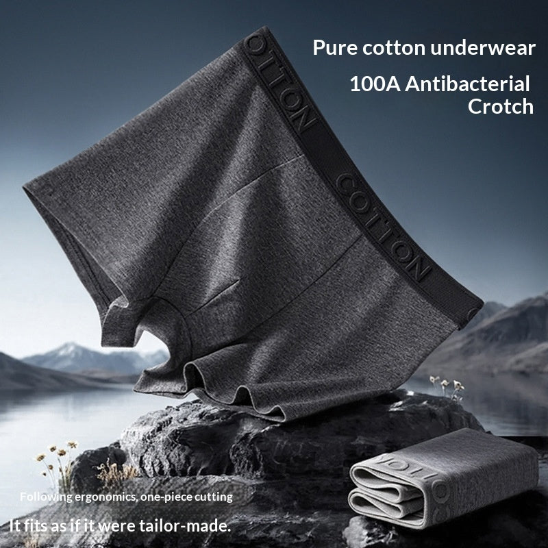 High-End Antibacterial Cotton Boxer Briefs For Men