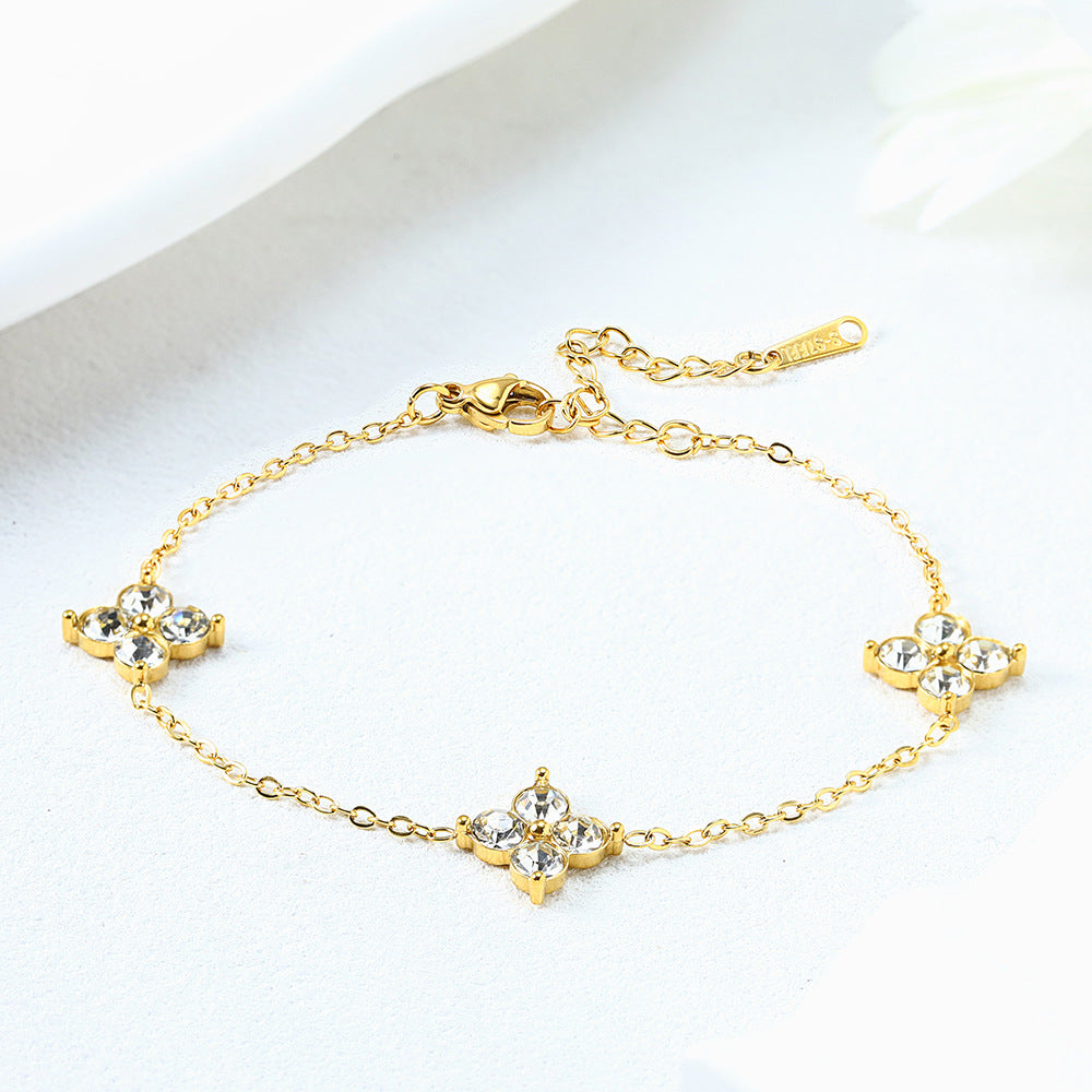 French Babys Breath Bracelet Necklace And Earrings Set