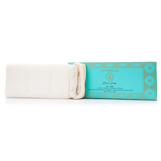 Éponge exfoliante pour le dos parfumée à l'herbe de plage