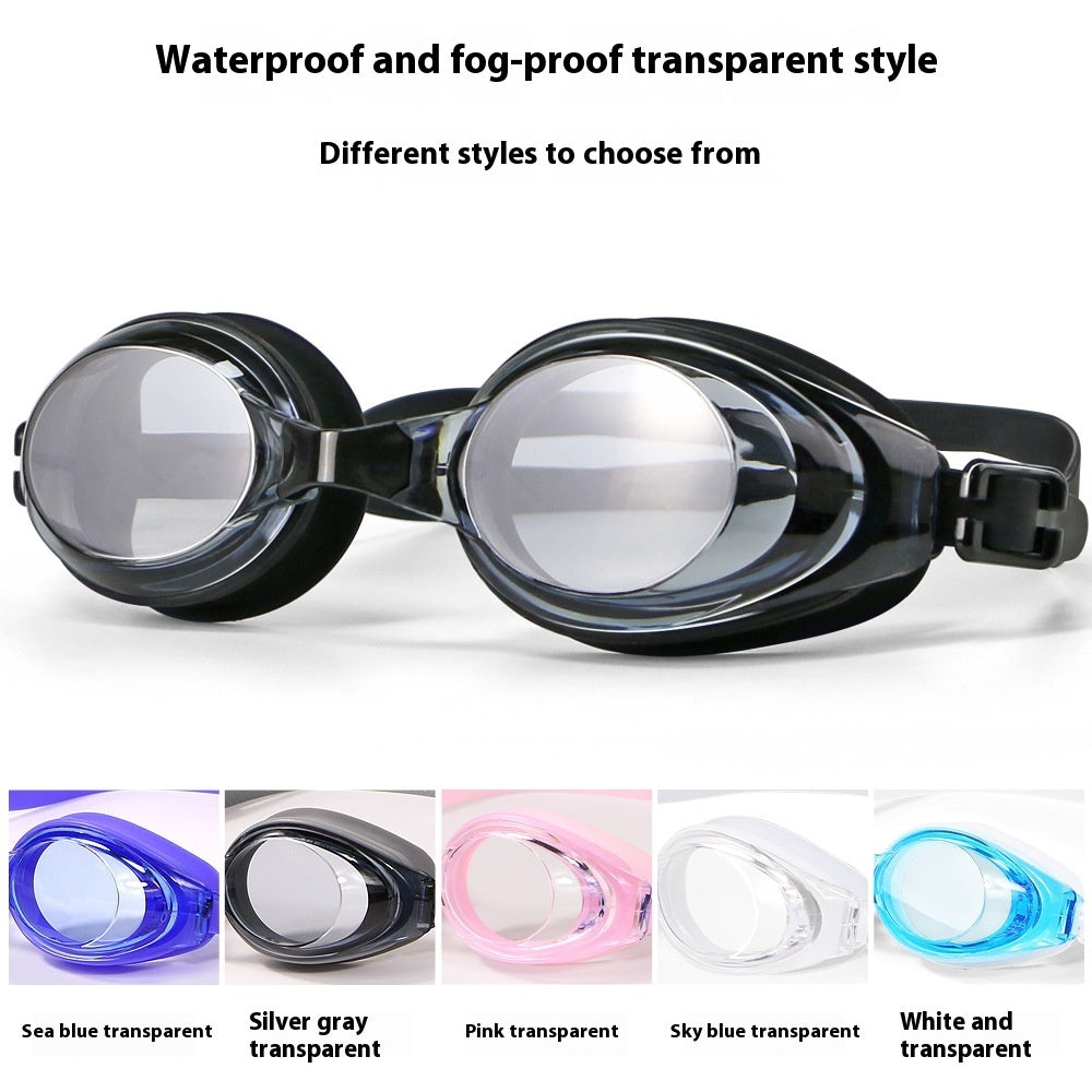 Plain Light Swimming Glasses HD Anti-fog Waterproof Professional Comfortable Big Frame Not Tight