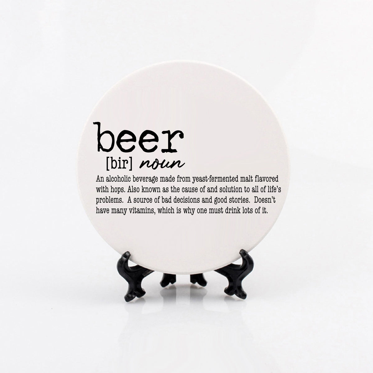 Sous-verres amusants avec définition de boisson, lot de sous-verres citation de dictionnaire pour décoration de bar et de comptoir