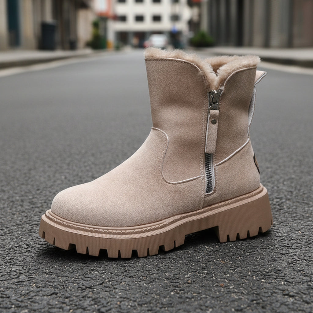 Women’s Plush Snow Boots – Warm Waterproof Winter Boots (Plus Size)
