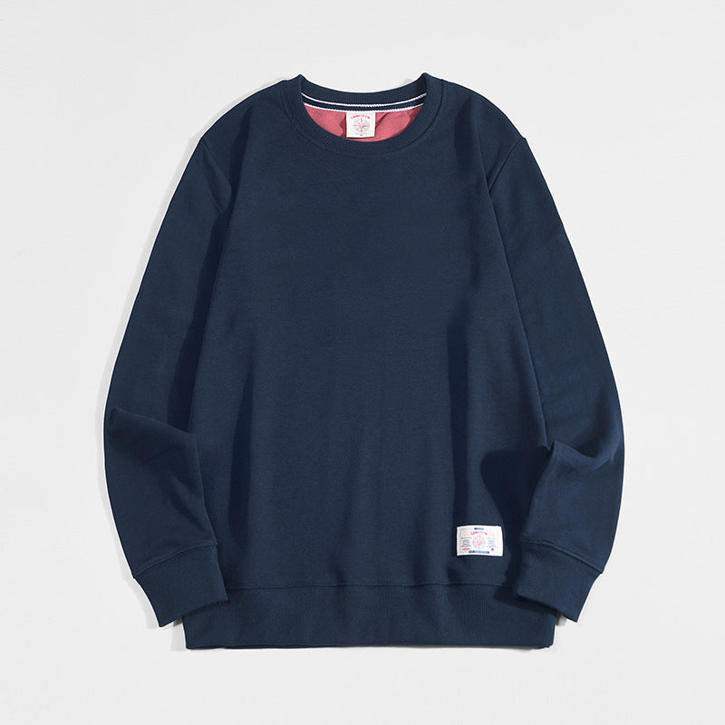 Mens Solid-color Casual Long-sleeve Hoodie