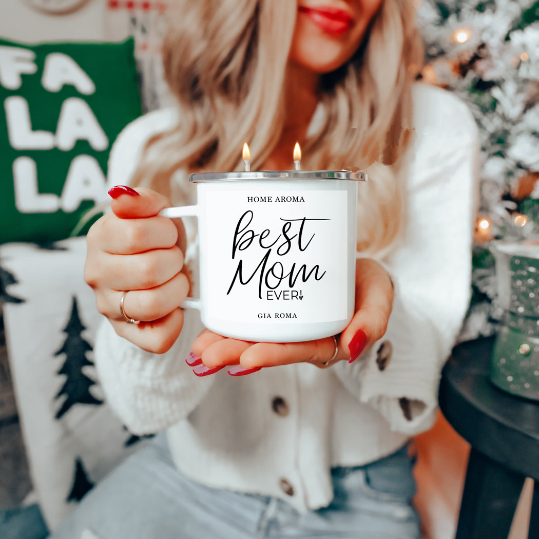 Mothers Day Candle Mug 16oz Reusable Metal Candle Soy Gift