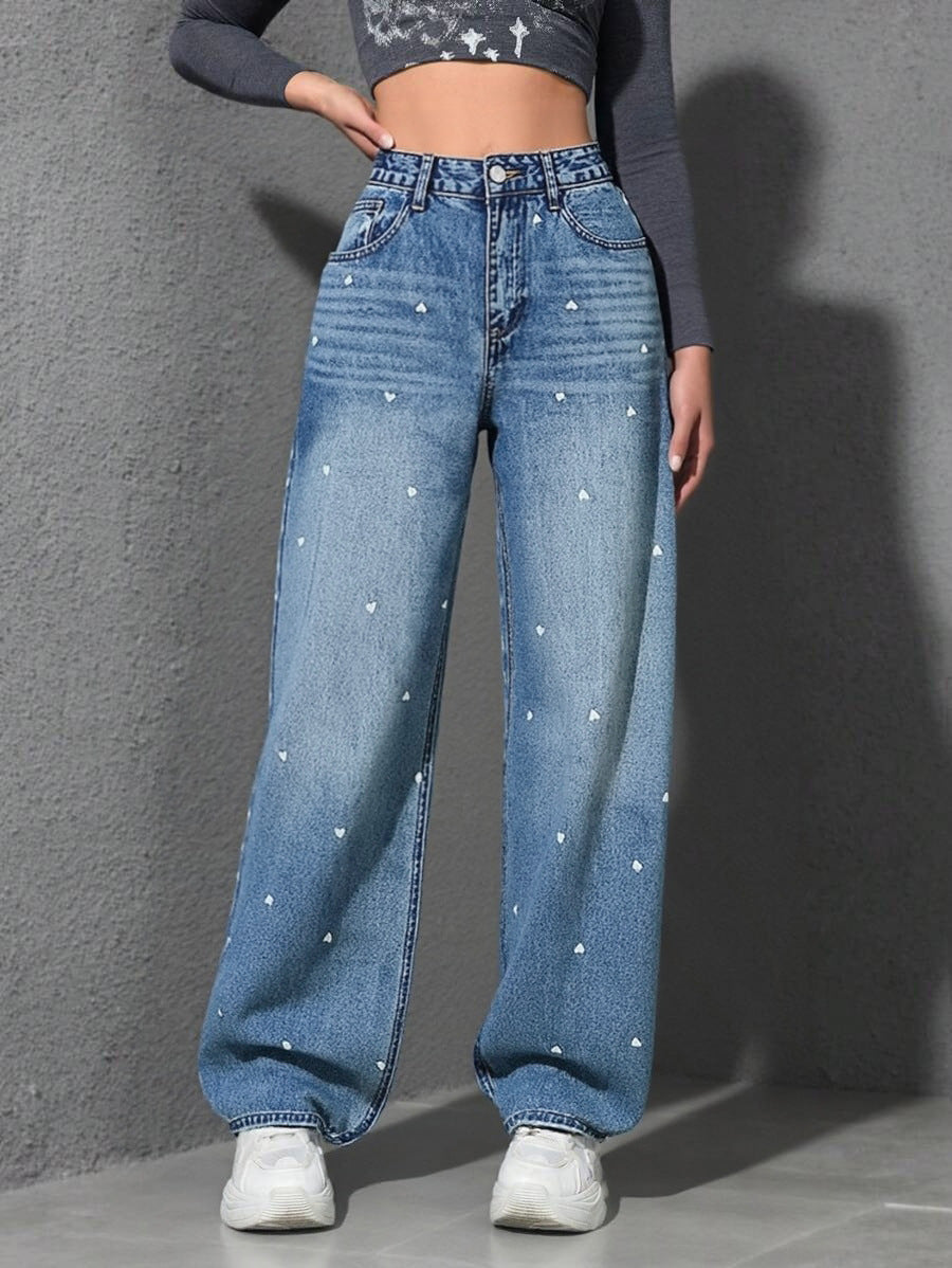 Women's High Waist Loose Jeans