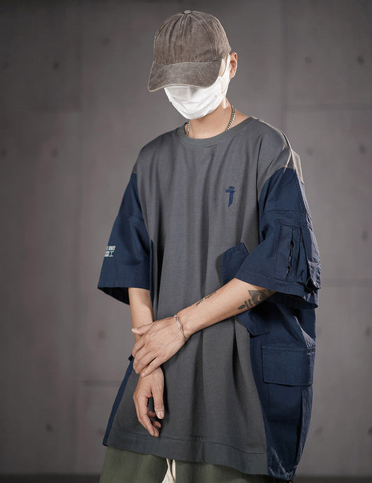HiT38 Double Patchwork T-shirt I-Tech