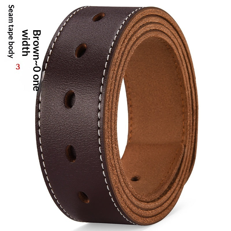 Men's Casual Extended Leather Belt With Pin Buckle