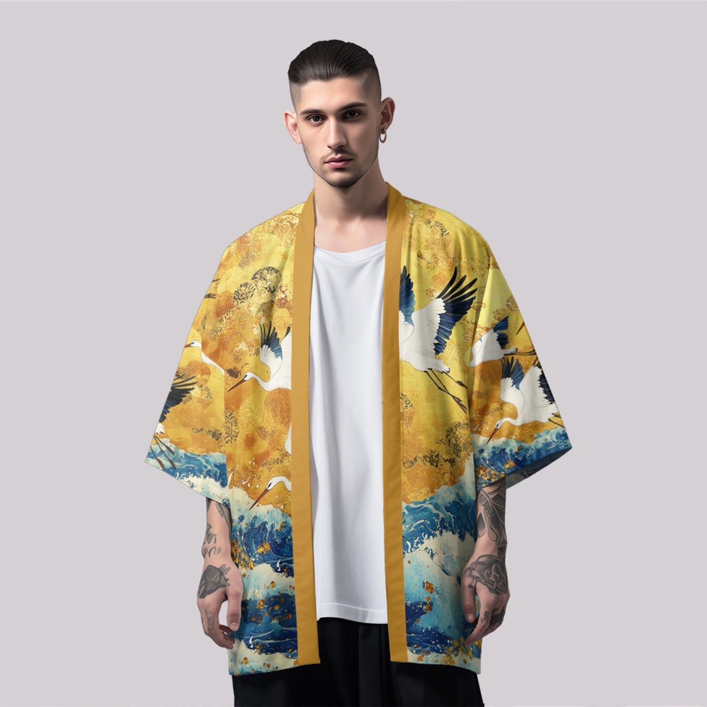 K21 Kimono Grues Dorées
