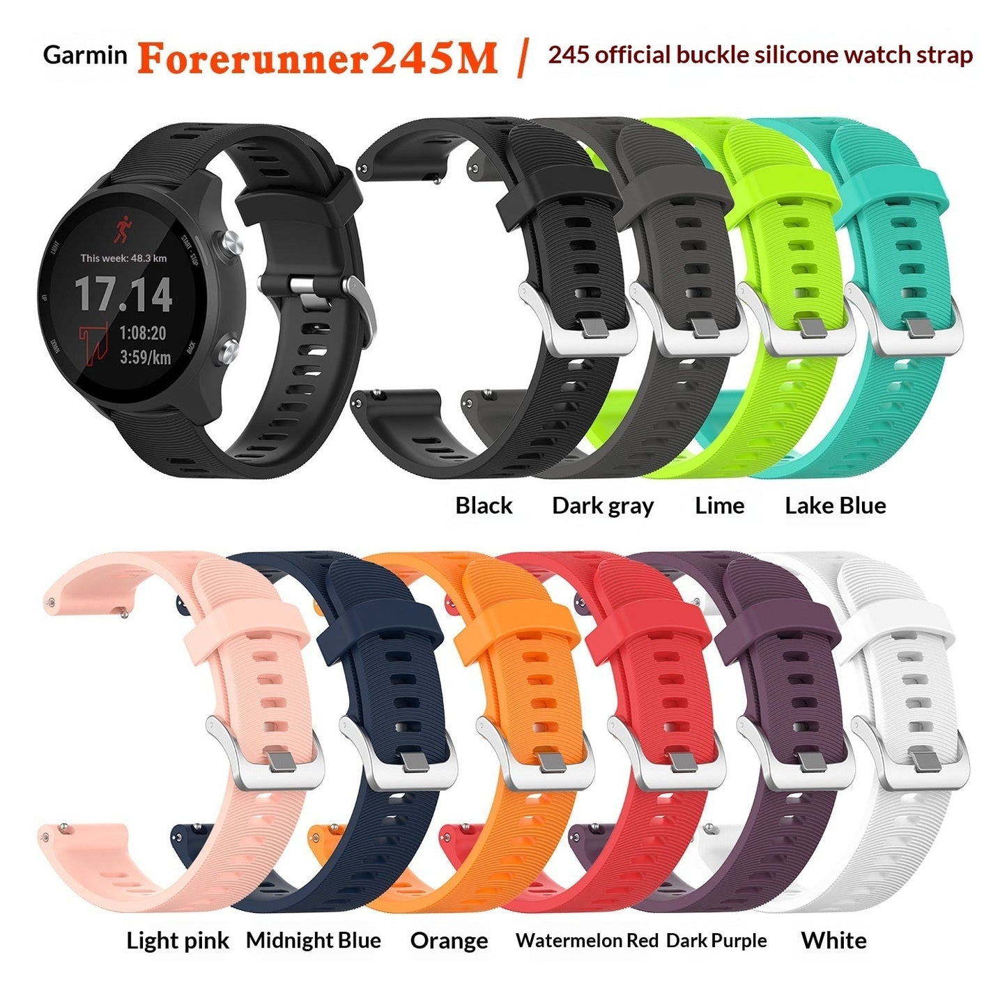 Official Patterned Silicone Strap For The Forerunner